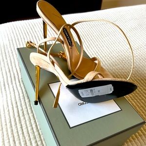 TOM FORD. Lock sandal. Nude. Size 41. New with tags